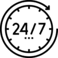 24/7 service availability icon